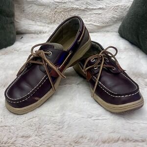 Sperry Top-Sider Boys Brown Leather Boat Shoes Size 4.5 – Deck Style